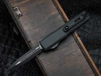 Microtech UTX-70 Gen IV Tactical w/ Black Handle &amp; D/E Black M390MK 11474-1T