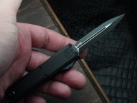 Microtech UTX-70 Gen IV Tactical w/ Black Handle &amp; D/E Black M390MK 11474-1T