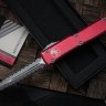 Microtech Ultratech Double Edge Double Full Serrated Apocalyptic & Distressed Red 122-D12DRD