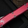 Microtech Ultratech Double Edge Double Full Serrated Apocalyptic & Distressed Red 122-D12DRD