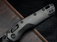 Microtech Marfione Select MSI RAM LOK DLC Slab Side Titanium Handles w/ DLC Accents &amp; DLC Part Serrated M390MK 210-2DLCTMS1