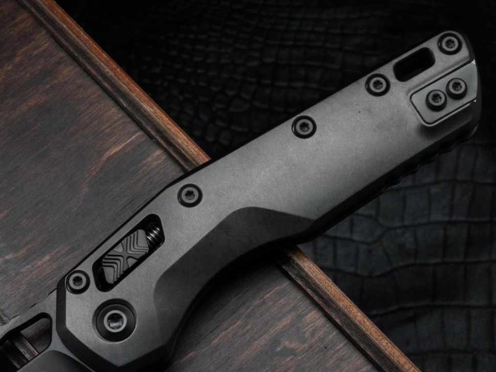 Microtech Marfione Select MSI RAM LOK DLC Slab Side Titanium Handles w/ DLC Accents & DLC Part Serrated M390MK 210-2DLCTMS1