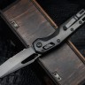Microtech Marfione Select MSI RAM LOK DLC Slab Side Titanium Handles w/ DLC Accents & DLC Part Serrated M390MK 210-2DLCTMS1