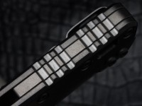 Microtech Marfione Select MSI RAM LOK DLC Slab Side Titanium Handles w/ DLC Accents &amp; DLC Part Serrated M390MK 210-2DLCTMS1