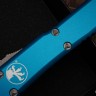 Microtech Ultratech Double Edge Double Full Serrated Apocalyptic & Blue 122-D12APBL