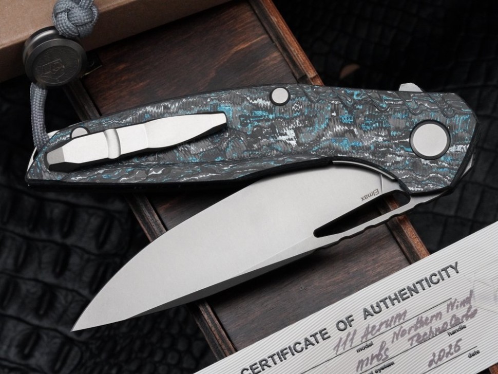 111 Aquatic - "Northern Wind" TechnoCarbo Handle - Elmax Blade - MRBS