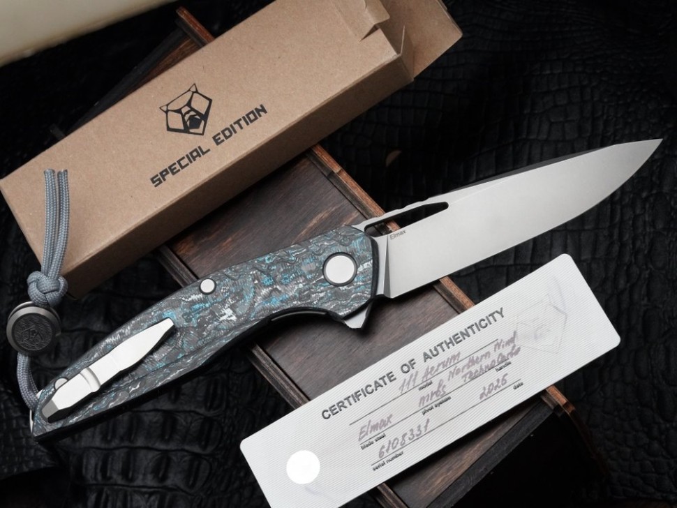 111 Aquatic - "Northern Wind" TechnoCarbo Handle - Elmax Blade - MRBS