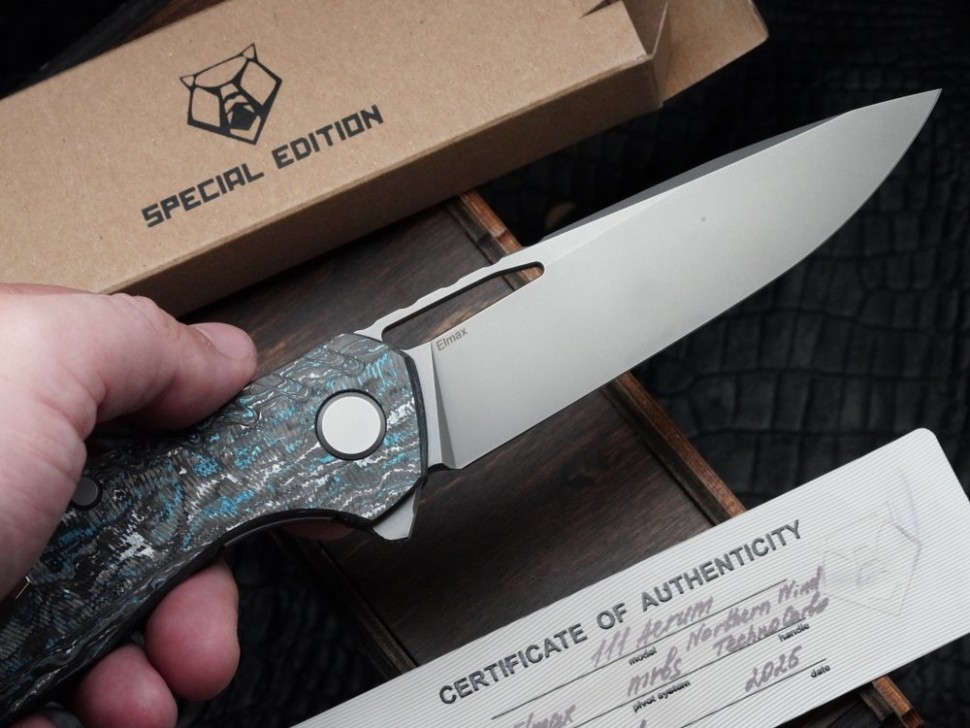 111 Aquatic - "Northern Wind" TechnoCarbo Handle - Elmax Blade - MRBS
