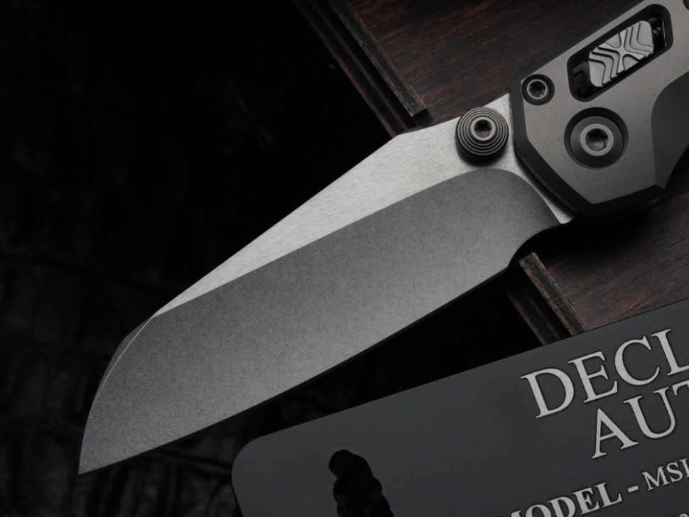 Marfione Custom MSI RAM LOK Mini Double Vapor Blast Titanium Handles w/ Double Vapor Accents & Two Tone Stonewash M390MK