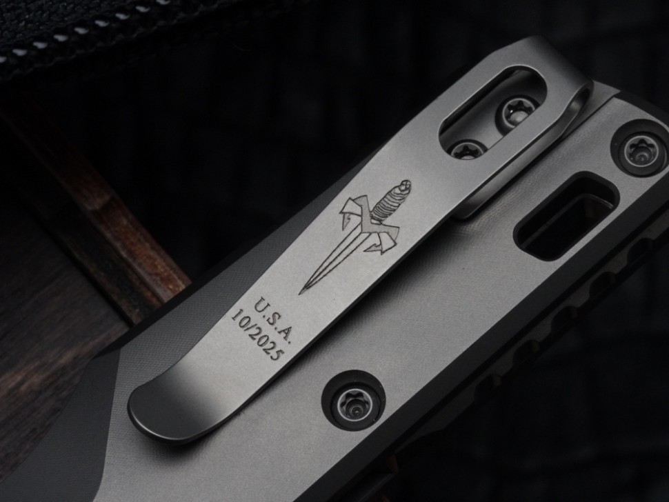 Marfione Custom MSI RAM LOK Mini Double Vapor Blast Titanium Handles w/ Double Vapor Accents & Two Tone Stonewash M390MK
