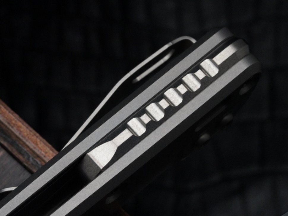 Marfione Custom MSI RAM LOK Mini Double Vapor Blast Titanium Handles w/ Double Vapor Accents & Two Tone Stonewash M390MK
