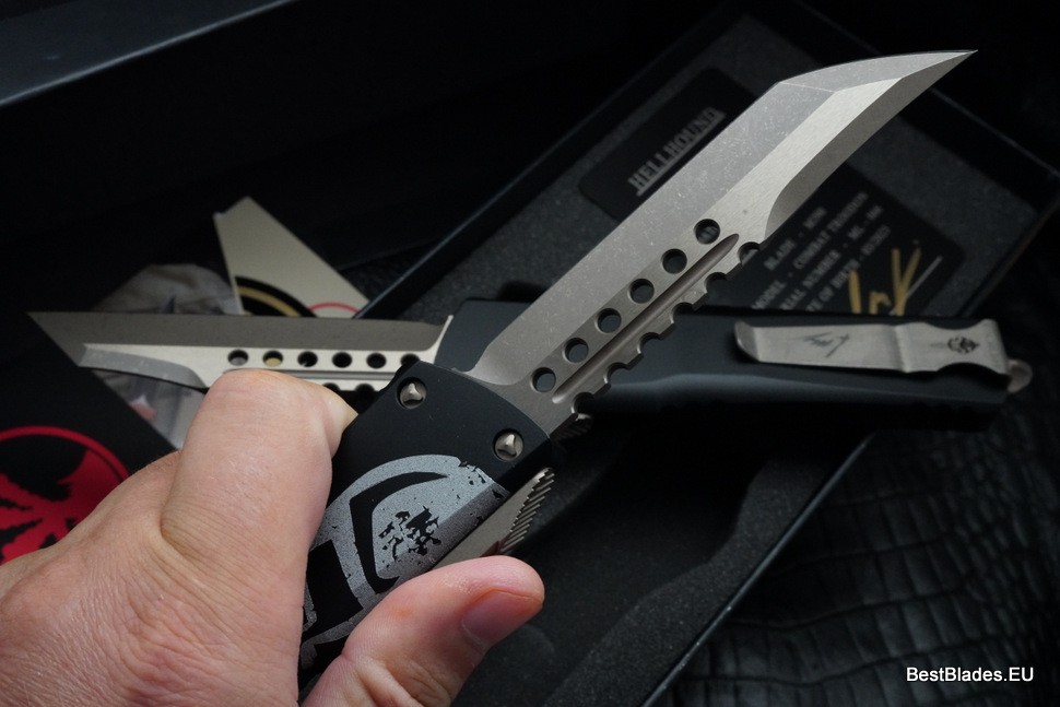 #66 Microtech Combat Troodon Molon Labe Hellhound & Warhound Set Signature Series Bronze Apocalyptic Standard 219-13SETMLS