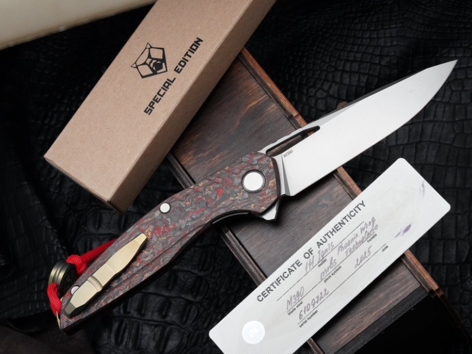 111 Aquatic - "Phoenix Wing" TechnoCarbo Handle - M390 Blade - MRBS