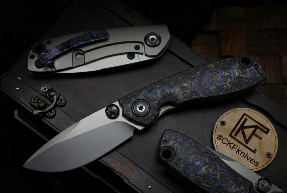 Pre Order CKF/Cpprhd Rampage Multi-Colored Carbon Fiber Handle & CKFWash/Satin/Mirror M398