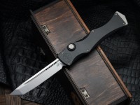 Microtech Marfione Select Halo IV Black Handle w/ Stonewash Tanto M390MK 1151-10MS1