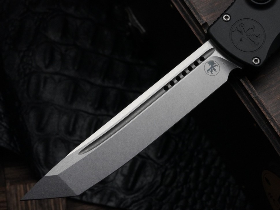 Microtech Marfione Select Halo IV Black Handle w/ Stonewash Tanto M390MK 1151-10MS1