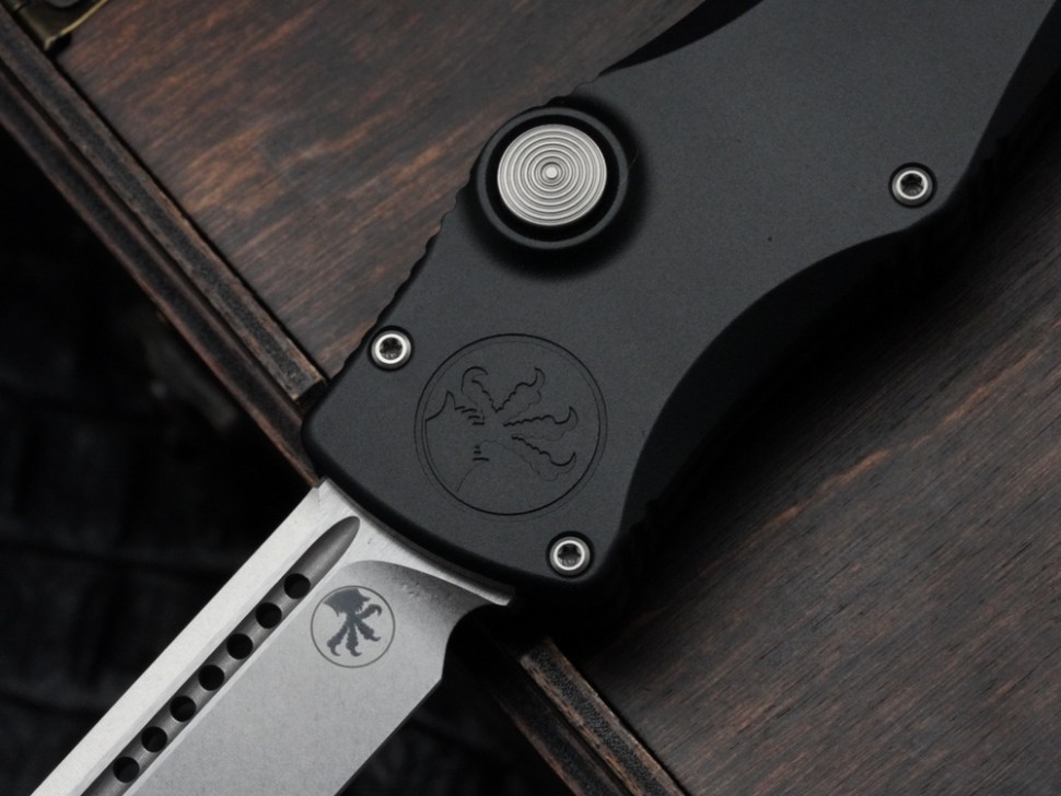 Microtech Marfione Select Halo IV Black Handle w/ Stonewash Tanto M390MK 1151-10MS1