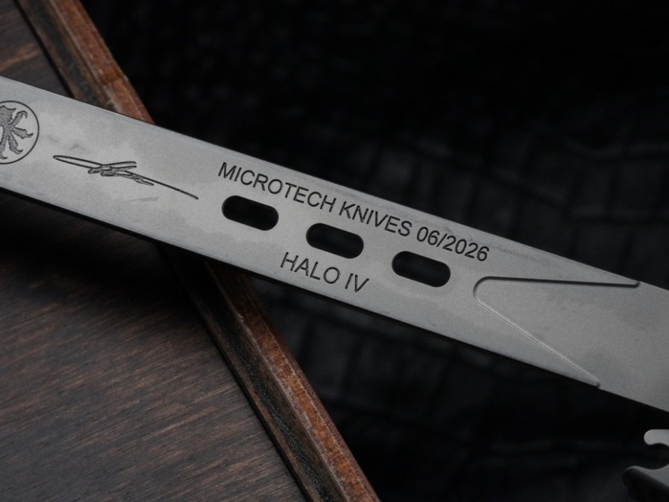 Microtech Marfione Select Halo IV Black Handle w/ Stonewash Tanto M390MK 1151-10MS1