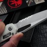 Microtech Knives MSI RAM LOK White Polymer Injection Molded & Apocalyptic Partial Serrated M390MK 210T-11APPMWH