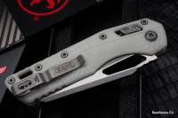 Microtech Knives MSI RAM LOK White Polymer Injection Molded &amp; Apocalyptic Partial Serrated M390MK 210T-11APPMWH