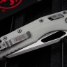Microtech Knives MSI RAM LOK White Polymer Injection Molded & Apocalyptic Partial Serrated M390MK 210T-11APPMWH