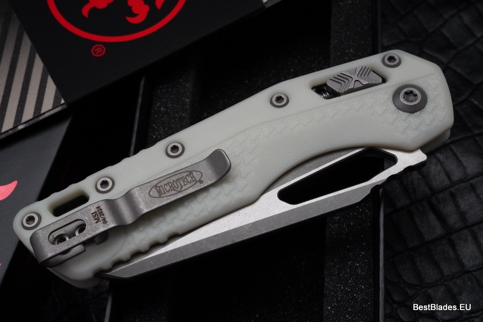 Microtech Knives MSI RAM LOK White Polymer Injection Molded & Apocalyptic Partial Serrated M390MK 210T-11APPMWH