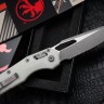 Microtech Knives MSI RAM LOK White Polymer Injection Molded & Apocalyptic Partial Serrated M390MK 210T-11APPMWH
