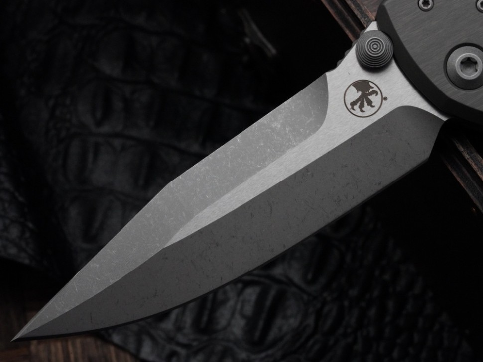 Microtech Socom Elite Manual Spear Point Apocalyptic Natural Clear Signature Series 160-10APNCSS