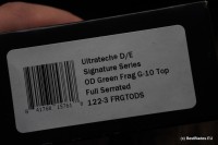 Microtech Ultratech OD Green Frag G-10 Top Tactical Standard &amp; Double Edge Full Serrated Signature Series 122-3FRGTODS