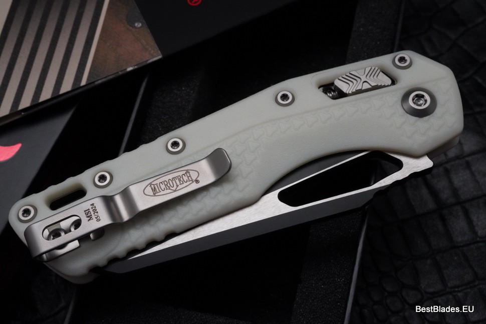Microtech Knives MSI RAM LOK White Polymer & Black Partial Serrated M390MK 210T-2PMWH