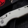 Microtech Knives MSI RAM LOK White Polymer & Black Partial Serrated M390MK 210T-2PMWH
