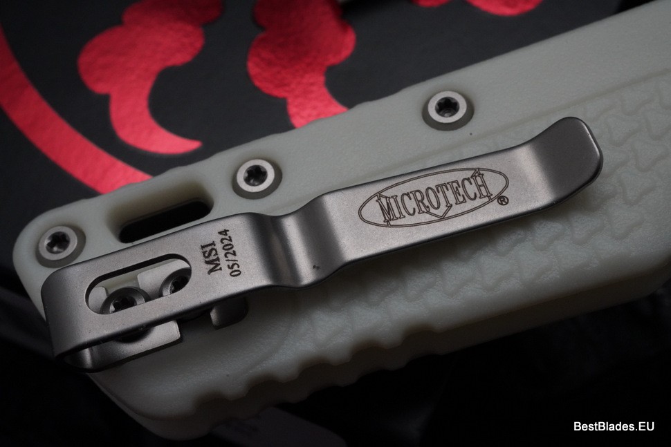 Microtech Knives MSI RAM LOK White Polymer & Black Partial Serrated M390MK 210T-2PMWH