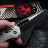 Microtech Knives MSI RAM LOK White Polymer & Black Partial Serrated M390MK 210T-2PMWH
