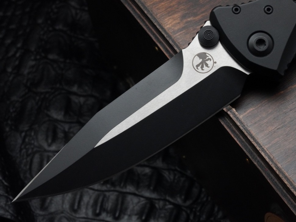 Microtech Socom Elite Spear Point Manual Black Tactical Standard 160-1TSS