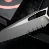 Microtech Knives MSI RAM LOK Black Polymer Injection Molded & Apocalyptic Partial Serrated M390MK 210T-11APPMBK