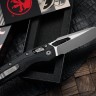 Microtech Knives MSI RAM LOK Black Polymer Injection Molded & Apocalyptic Partial Serrated M390MK 210T-11APPMBK