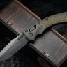Microtech Marfione Select Amphibian RAM LOK Antique Bronze Frag Titanium Handles & DLC M390MK & DLC Accents 137RL-1DLCTFRMS1