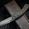 Microtech Marfione Select Amphibian RAM LOK Antique Bronze Frag Titanium Handles & DLC M390MK & DLC Accents 137RL-1DLCTFRMS1