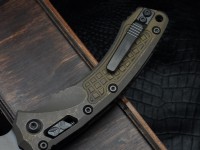 Microtech Marfione Select Amphibian RAM LOK Antique Bronze Frag Titanium Handles &amp; DLC M390MK &amp; DLC Accents 137RL-1DLCTFRMS1