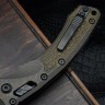 Microtech Marfione Select Amphibian RAM LOK Antique Bronze Frag Titanium Handles & DLC M390MK & DLC Accents 137RL-1DLCTFRMS1