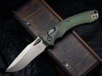Microtech Marfione Select Amphibian RAM LOK Antique Green Frag Titanium Handles &amp; Bronze M390MK &amp; Bronzed Accents 137RL-13FRMS1