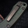 Microtech Marfione Select Amphibian RAM LOK Antique Green Frag Titanium Handles & Bronze M390MK & Bronzed Accents 137RL-13FRMS1