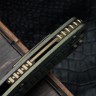 Microtech Marfione Select Amphibian RAM LOK Antique Green Frag Titanium Handles & Bronze M390MK & Bronzed Accents 137RL-13FRMS1