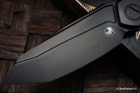 Microtech ANAX Titanium DLC Tanto M390 &amp; Carbon Fiber Inlay 191C-1DLCTCFITI