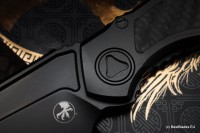 Microtech ANAX Titanium DLC Tanto M390 &amp; Carbon Fiber Inlay 191C-1DLCTCFITI