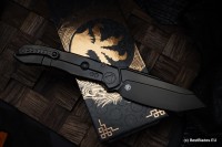 Microtech ANAX Titanium DLC Tanto M390 &amp; Carbon Fiber Inlay 191C-1DLCTCFITI