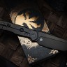 Microtech ANAX Titanium DLC Tanto M390 & Carbon Fiber Inlay 191C-1DLCTCFITI