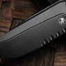 Microtech ANAX Titanium DLC Tanto Partial Serrated M390 & Carbon Fiber Inlay 191C-2DLCTCFITI