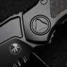 Microtech ANAX Titanium DLC Tanto Partial Serrated M390 & Carbon Fiber Inlay 191C-2DLCTCFITI