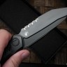 Microtech ANAX Titanium DLC Tanto Partial Serrated M390 & Carbon Fiber Inlay 191C-2DLCTCFITI